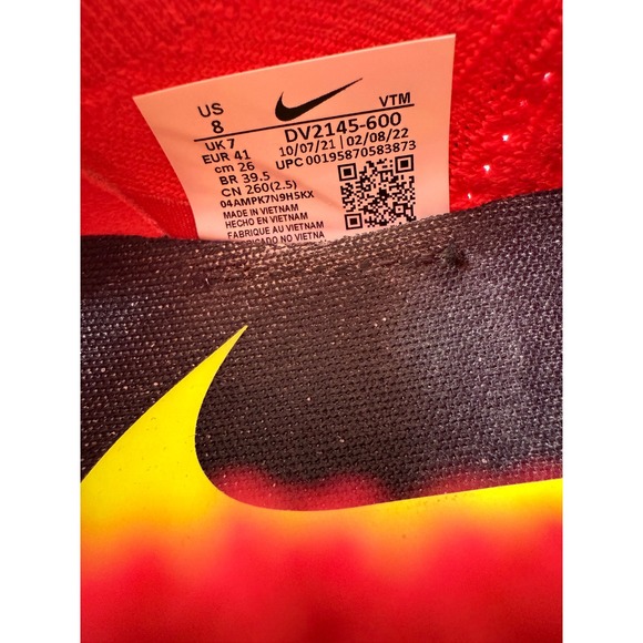 Nike Phantom Run Flyknit 2 Mens Running Shoes Red Size 8 DV2145 600 - Picture 5 of 8